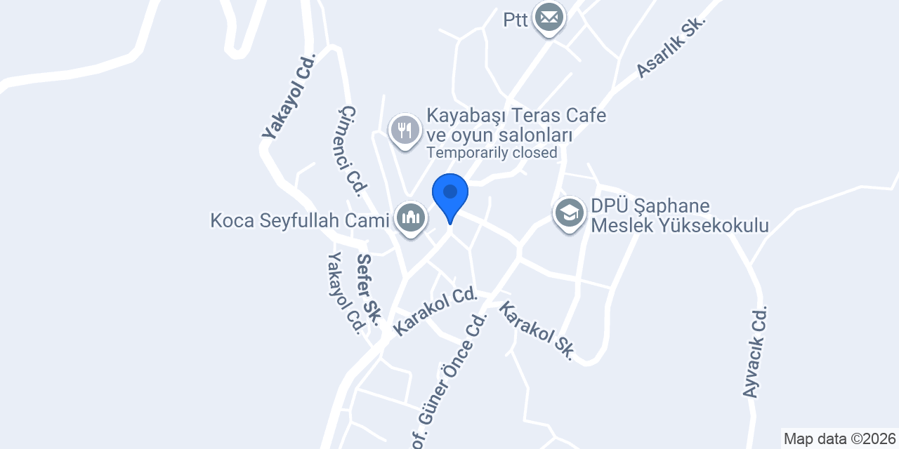 Şaphane Kebapçısı Ayhan Usta konumu