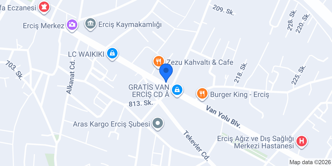 Yapı Kredi Bankası - Erciş Şubesi konumu