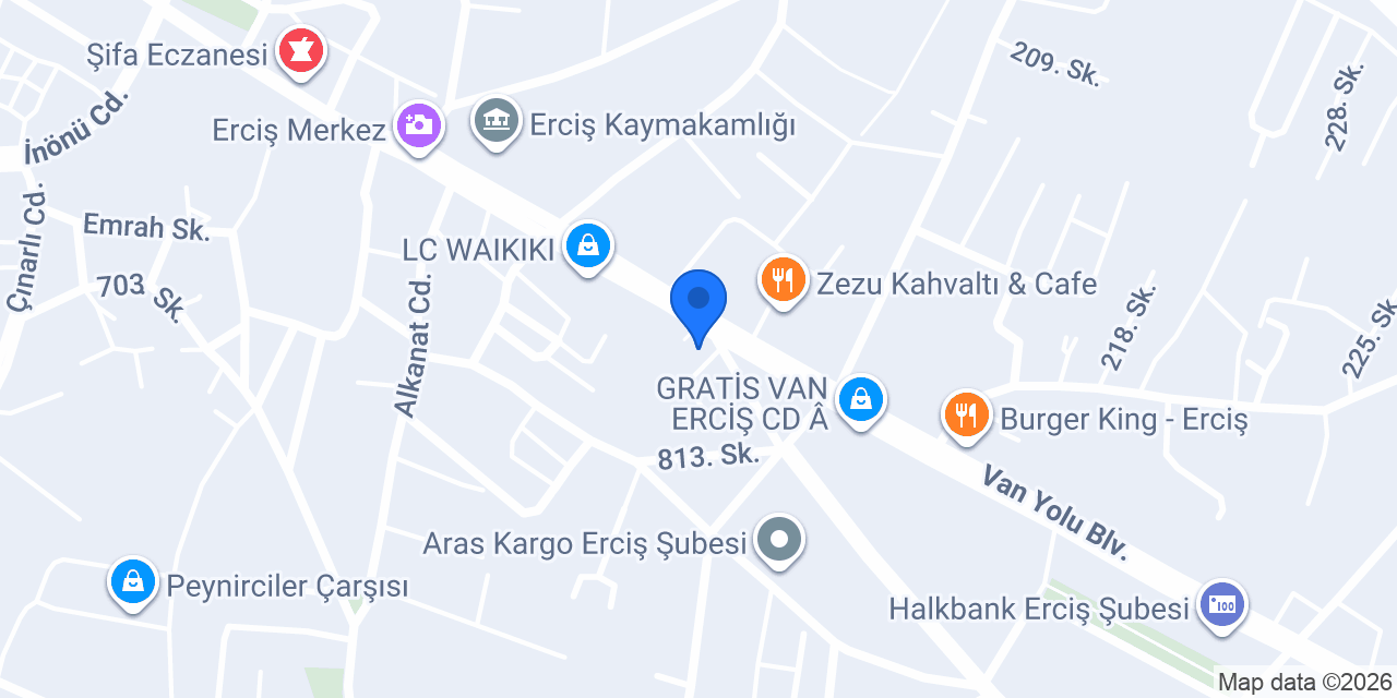 Garanti BBVA Erciş Şubesi konumu