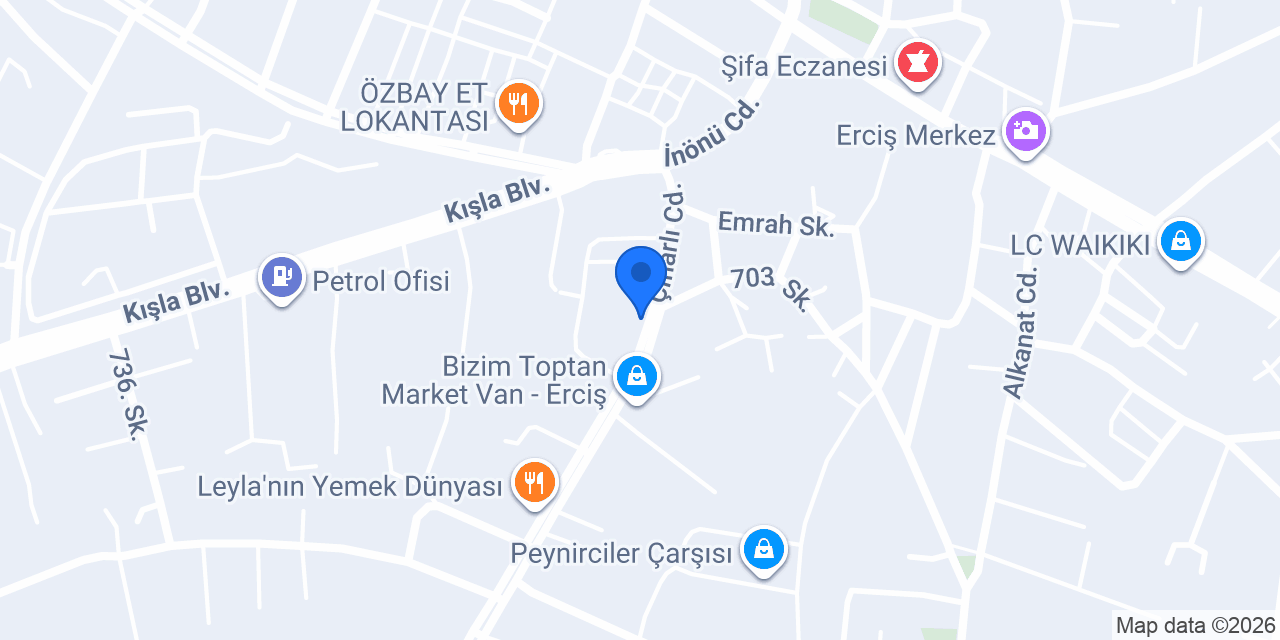 Ercis Anadolu Matbaa Ozalit konumu