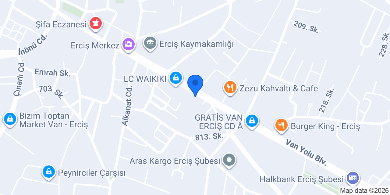 Tudors Van Erciş konumu