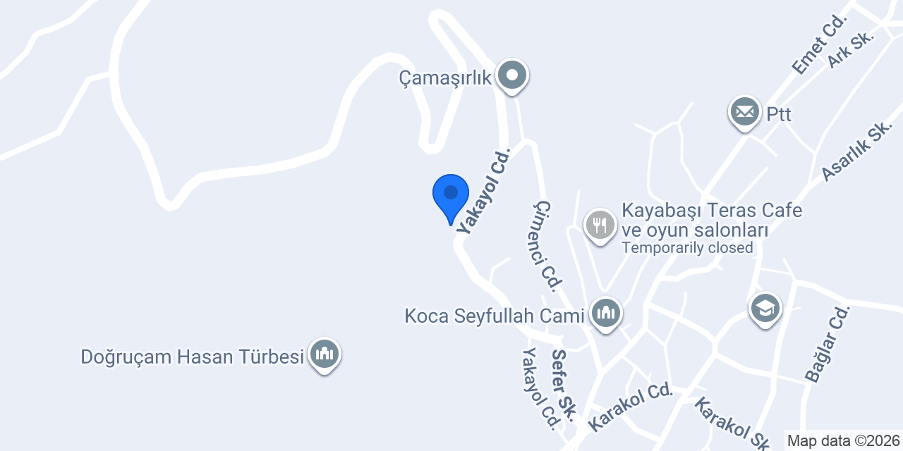 Karakaş Ahşap Atölyesi konumu