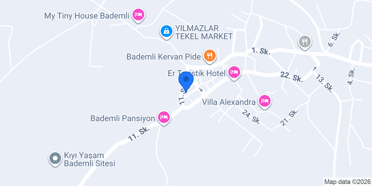 BADEMLİ GARDEN SUİT HOTEL konumu