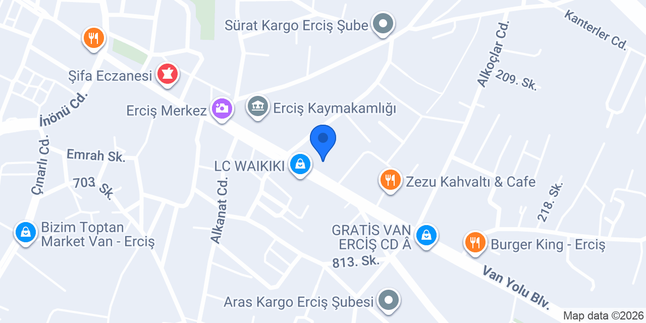 Erciş Gençlik Kitap Kafe konumu