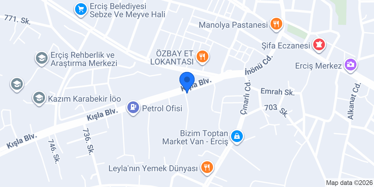 Erciş Fotokopi dünyası konumu