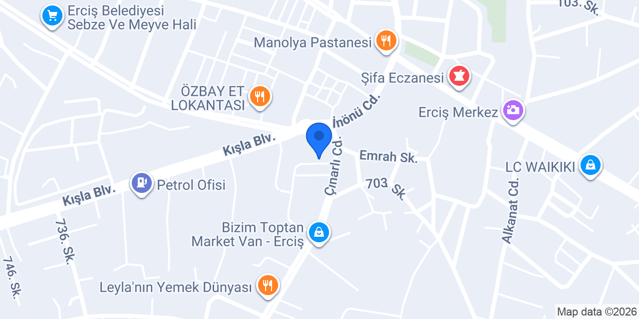 Öz Hanzade Erciş konumu