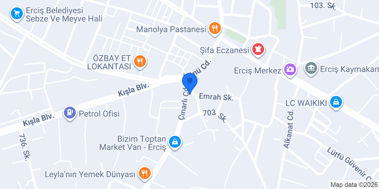 YENİ ERCİŞ İTİMAT konumu