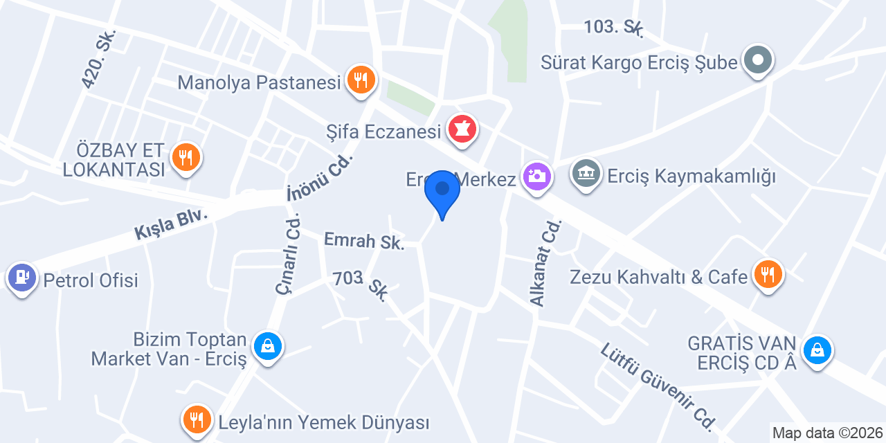 Erciş Taksi konumu
