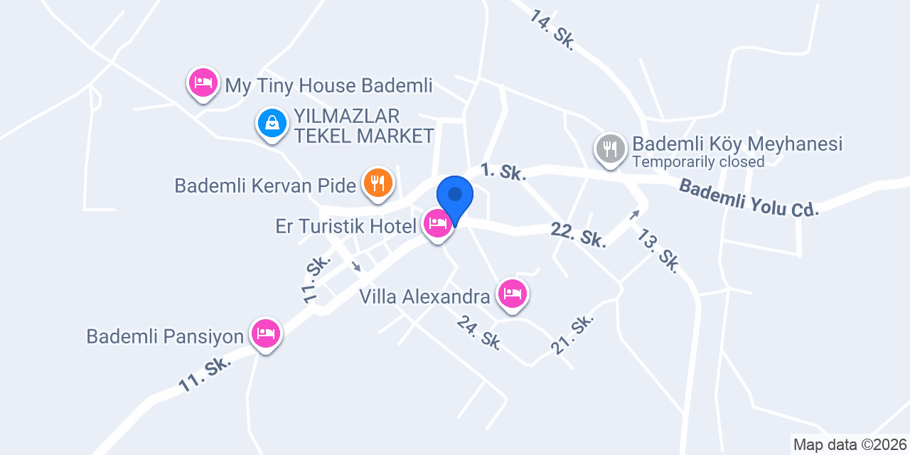 Bademli Köyü Muhtarlığı konumu