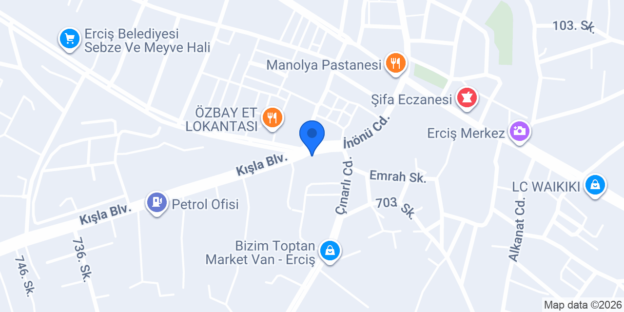 Erciş Konak Et Döner Kebap Salonu konumu