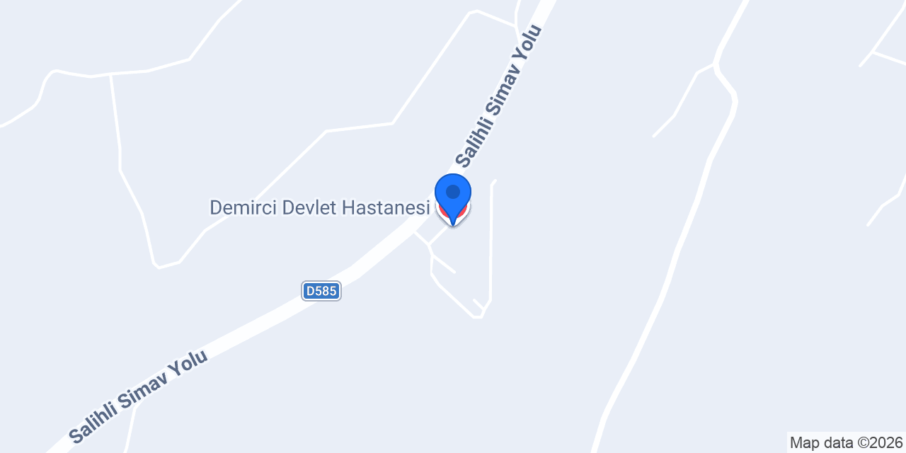 Demirci Devlet Hastanesi konumu