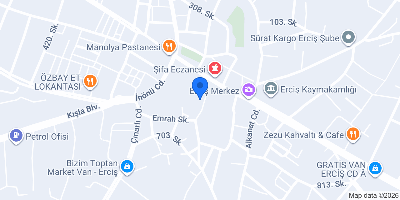 Hilal Turizm Hac ve Umre Erciş konumu