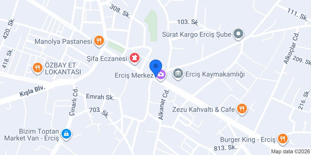 Erciş Cızbız Izgara Köfte konumu
