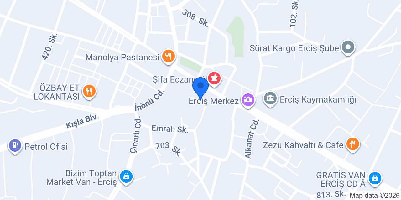 Cadde Katık Erciş konumu