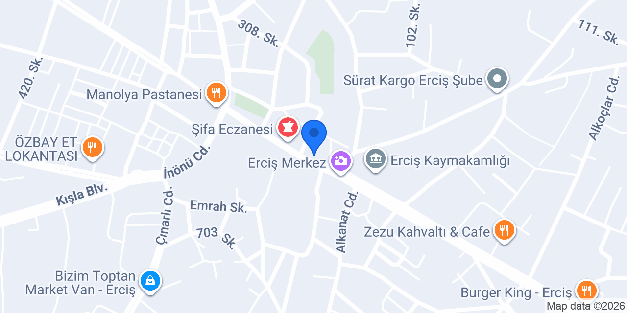 LİON SİGORTA ERCİŞ konumu