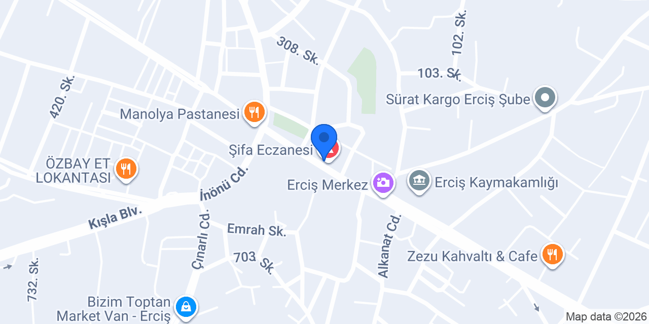 Şekerbank Erciş konumu