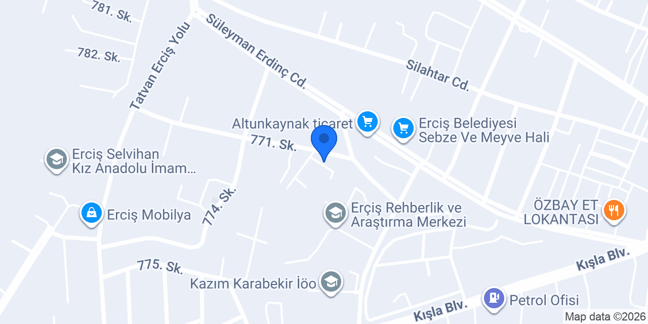 Erciş İlçe Milli Eğitim Müdürlüğü konumu