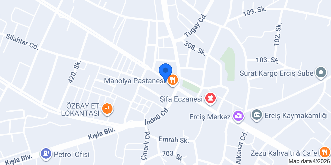 Türkiye İş Bankası Erciş/Van Şubesi konumu