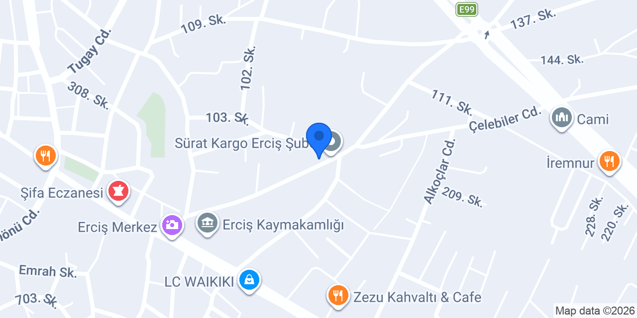 Erciş Palandöken Cağ Kebap Salonu konumu