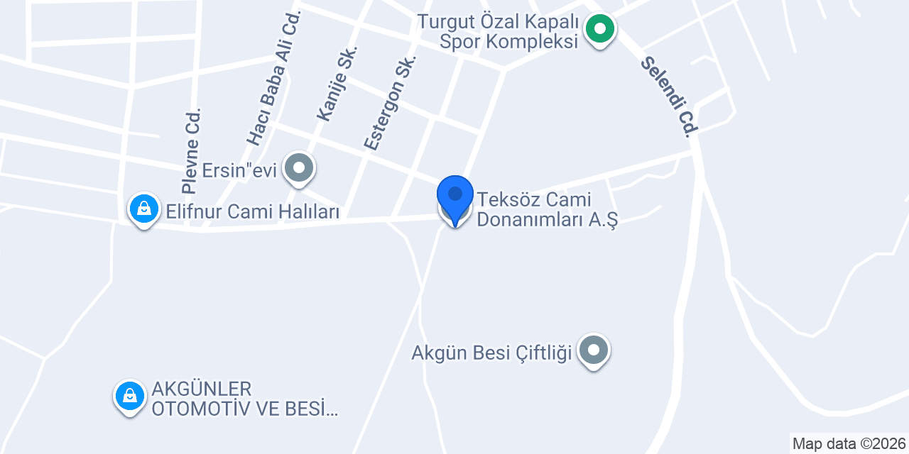 Teksöz Cami Donanımları A.Ş. konumu