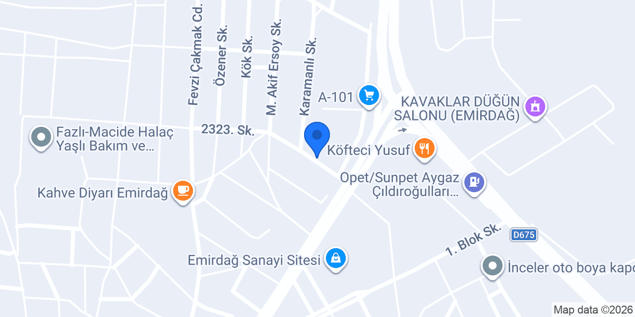 Damla Pide Salonu konumu