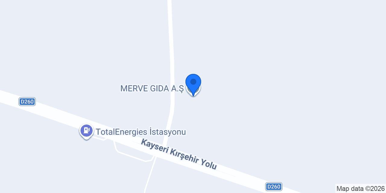 MERVE GIDA A.Ş. konumu