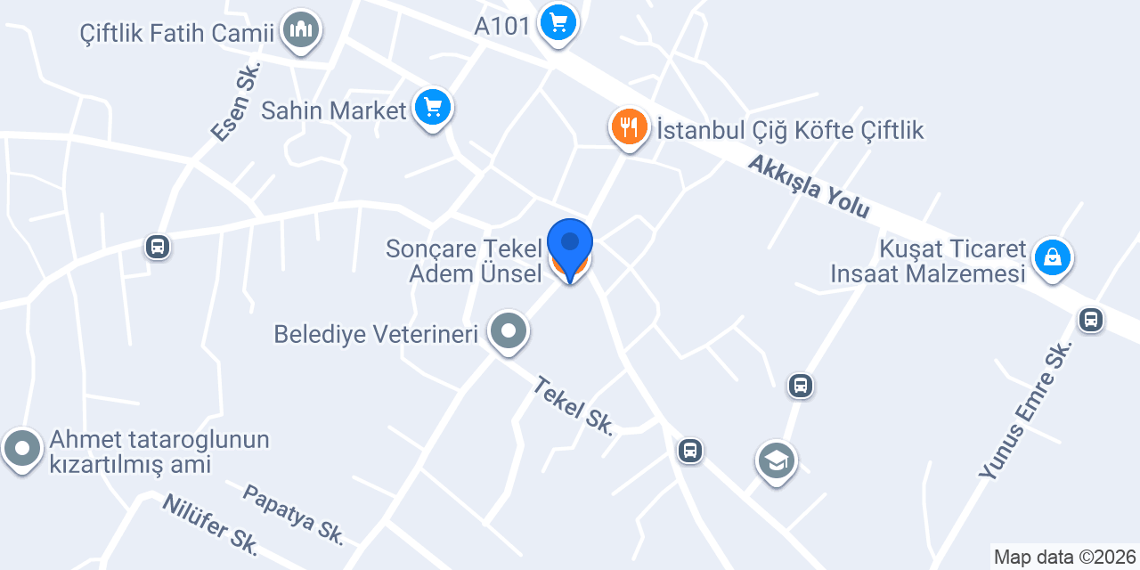 Sonçare Tekel Adem Ünsel konumu