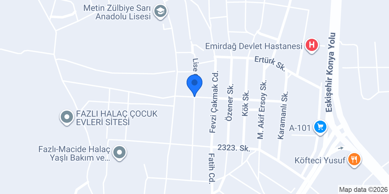 Emirdağ Teknik Lisesi konumu