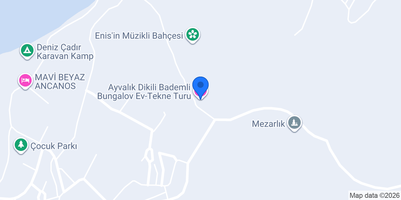 Ayvalık Dikili Bademli Bungalov Ev-Tekne Turu konumu