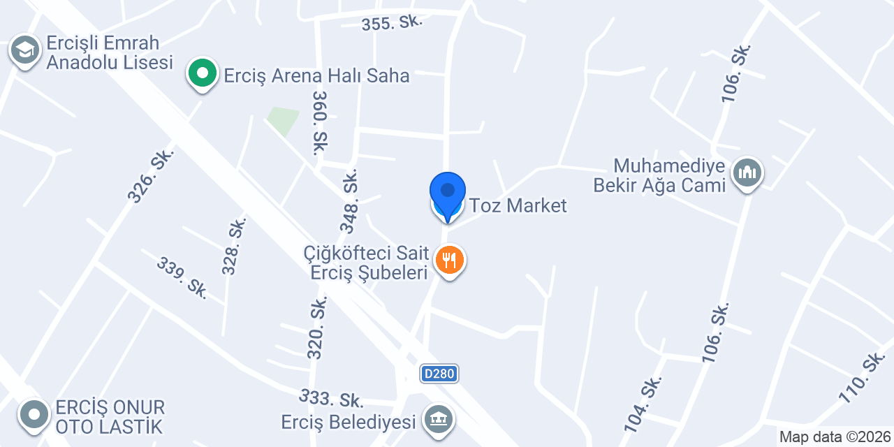 Toz Market konumu