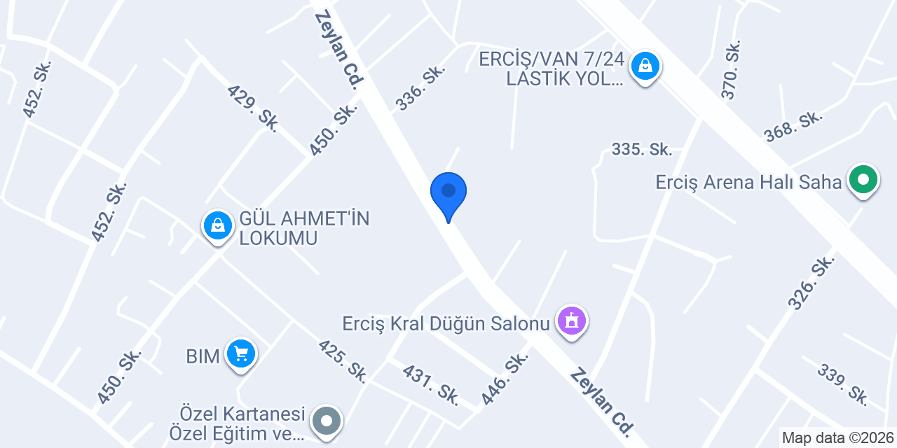 Van Erciş Konfor Yatak konumu