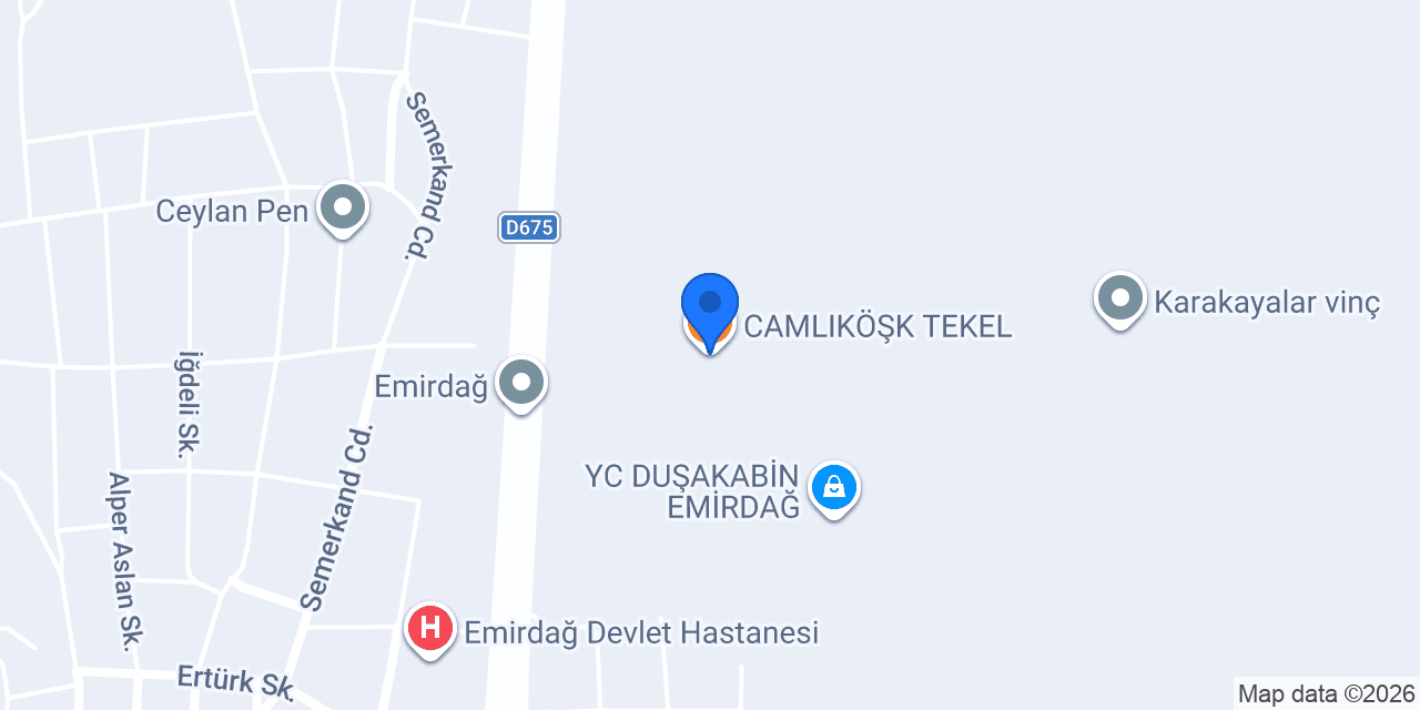 CAMLIKÖŞK TEKEL konumu