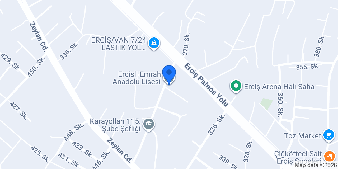 Ercişli Emrah Anadolu Lisesi konumu