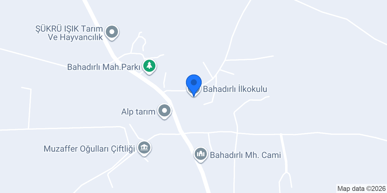 Bahadırlı İlkokulu konumu