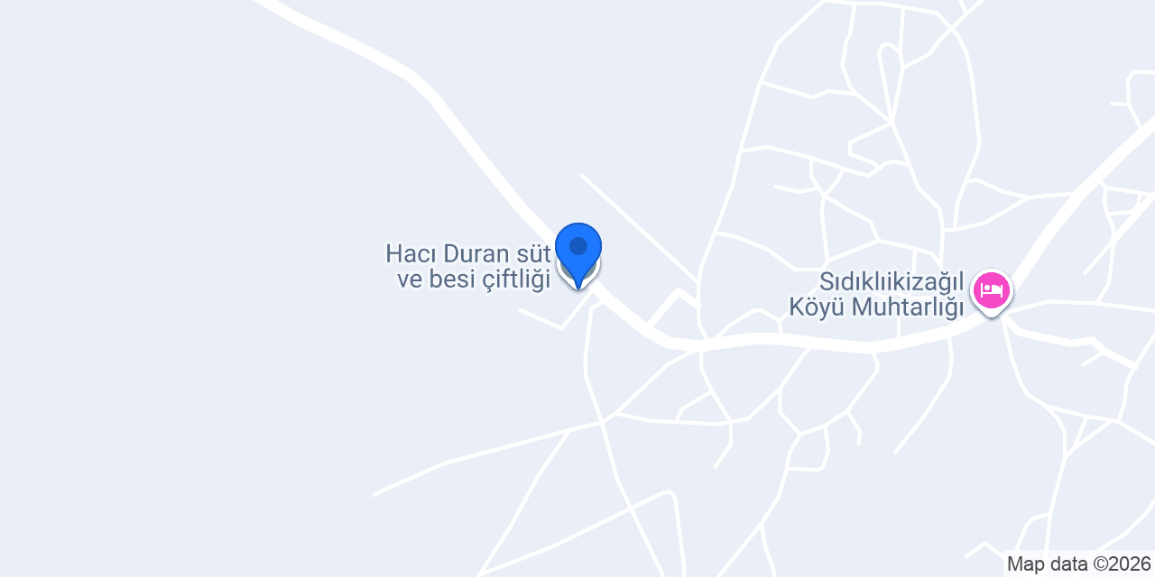 Hacı Duran süt ve besi çiftliği konumu