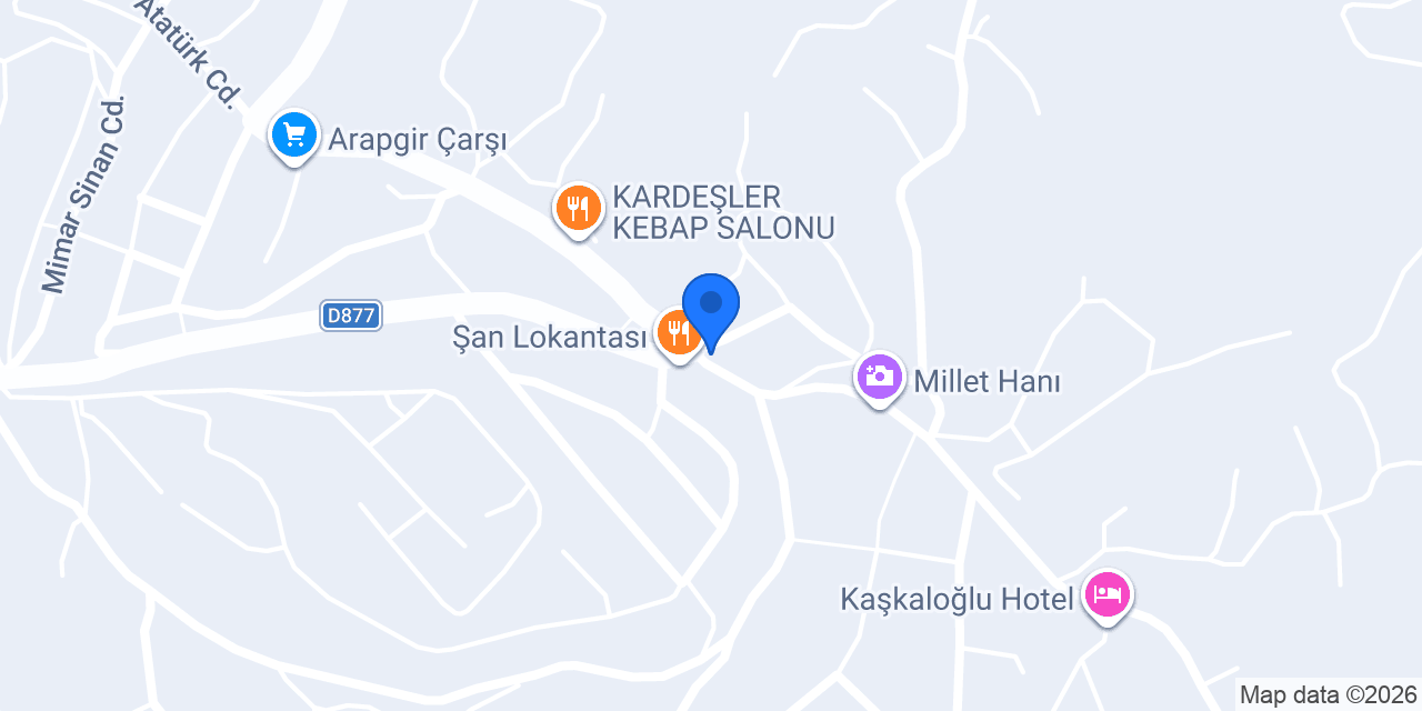 Arapgir Taksi Durağı konumu
