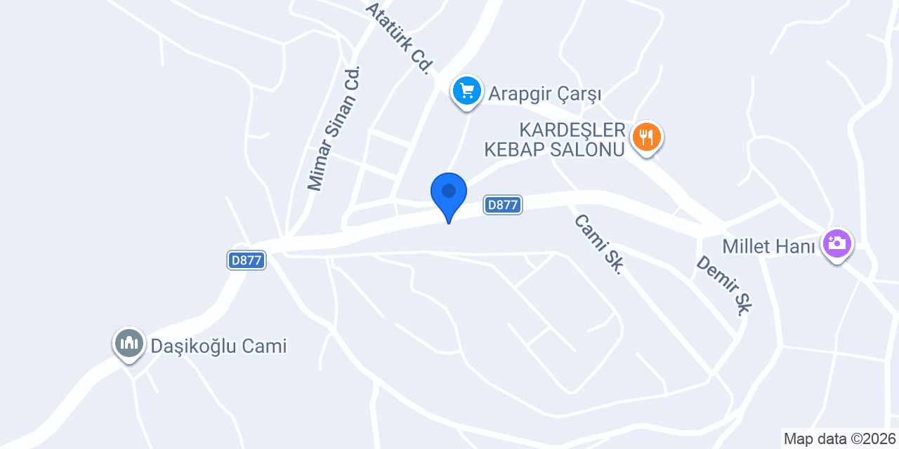 Arapgir lastikçi (Metin Ticaret) konumu