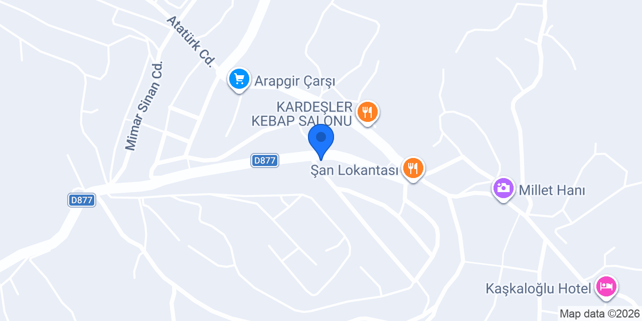 Arapgir taksi konumu