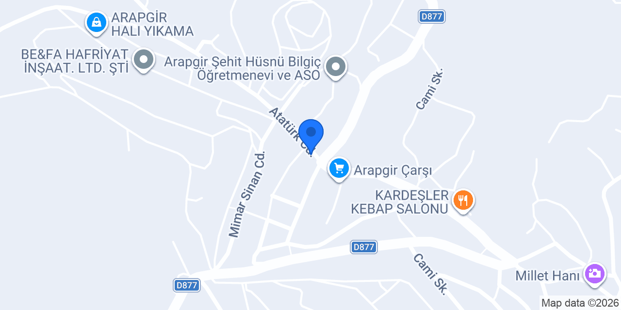 Halkbank Arapgir Şubesi konumu