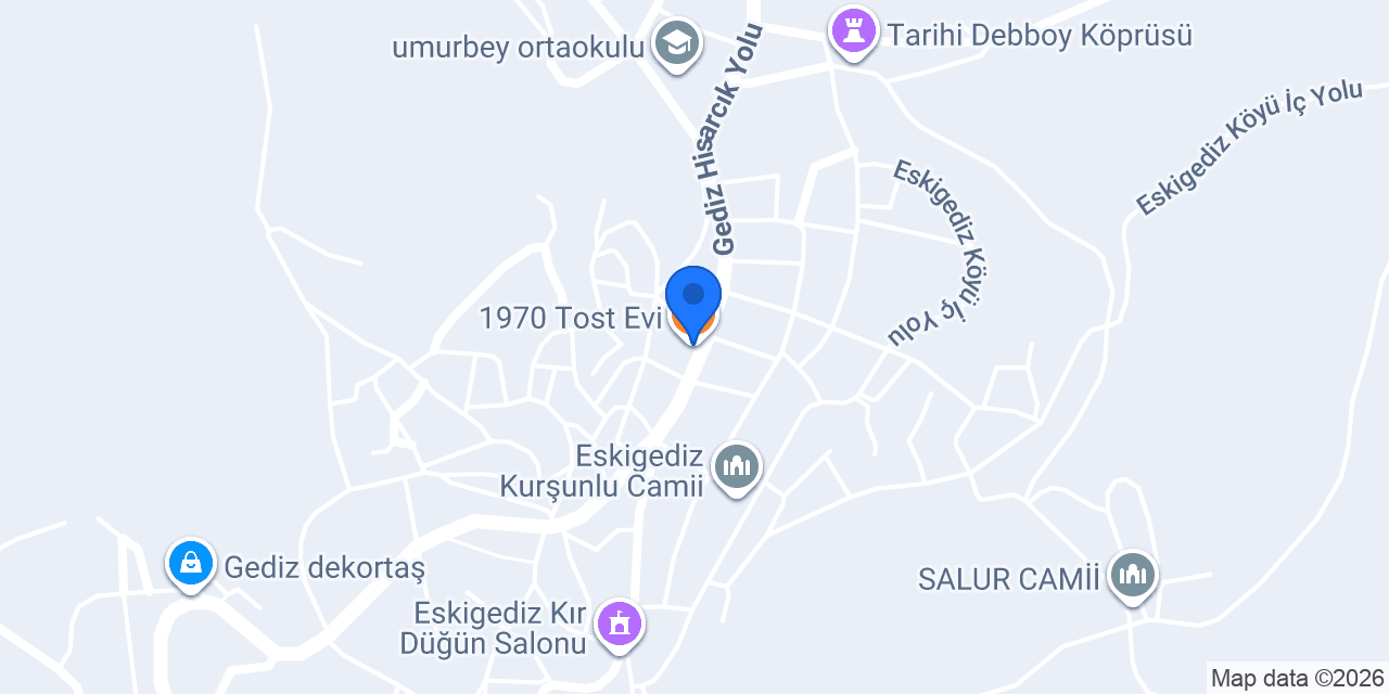 1970 Tost Evi konumu