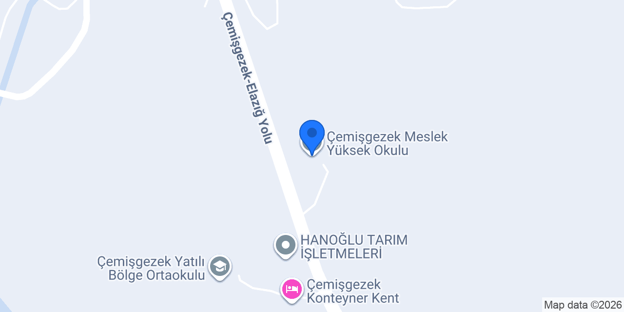 Çemişgezek Meslek Yüksek Okulu konumu