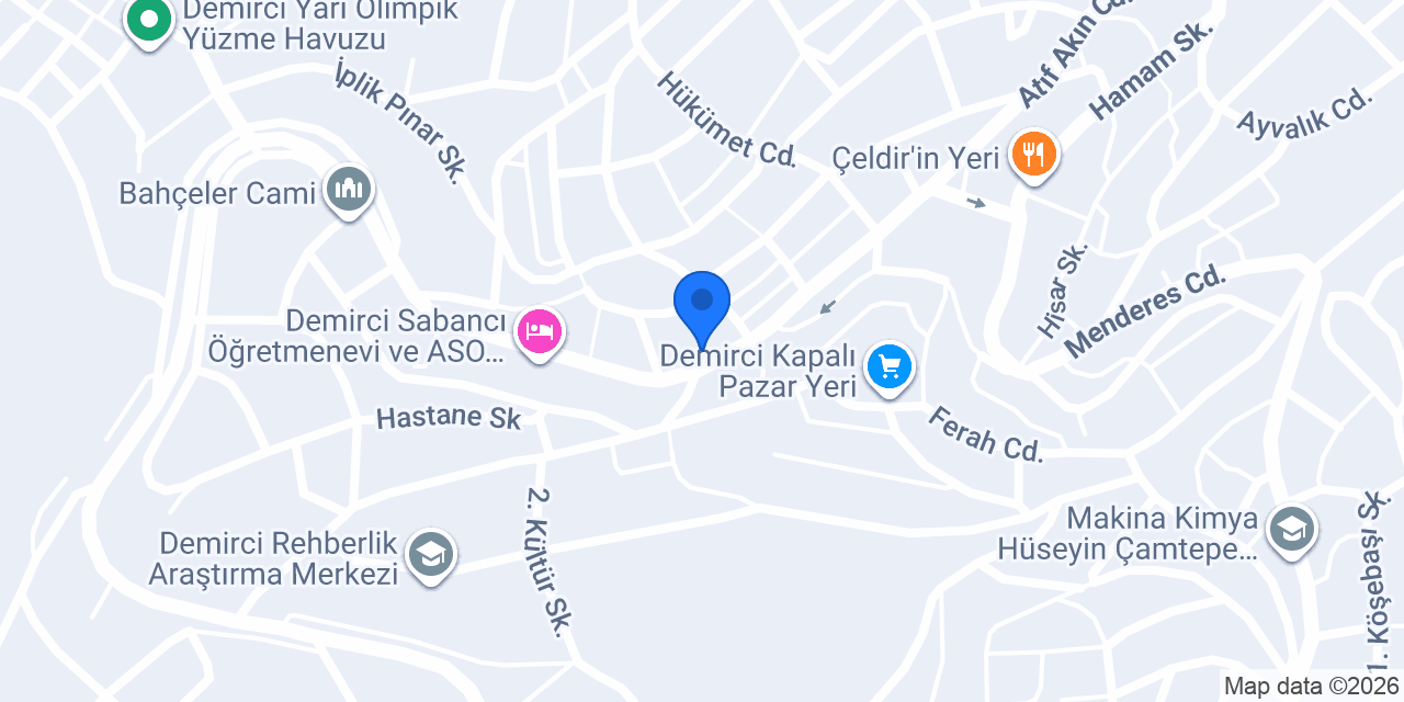 Yapı Kredi Bankası - Demirci Şubesi konumu