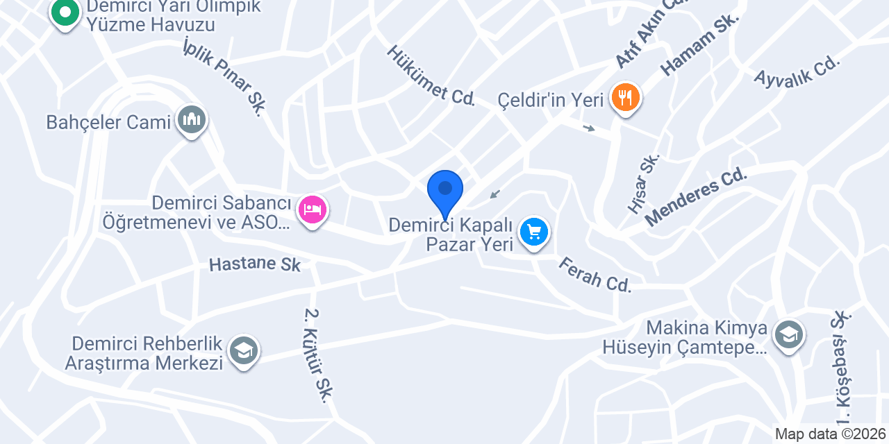 Fatih Optik Demirci konumu