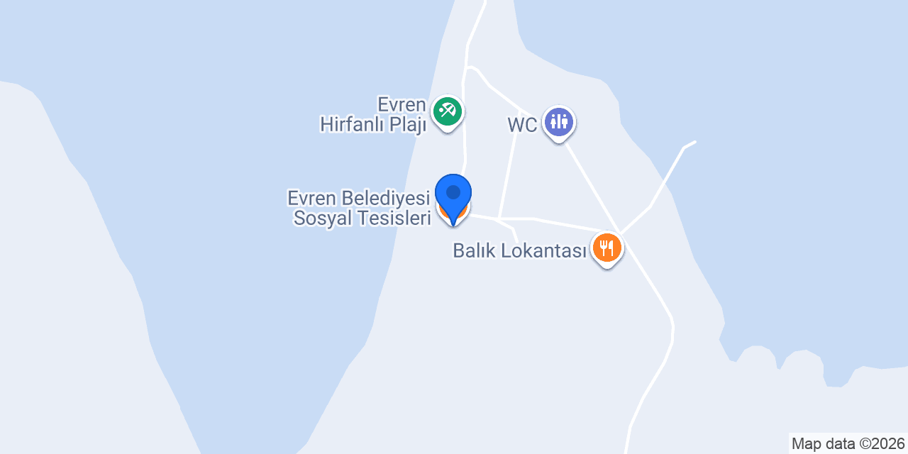 Evren Belediyesi Sosyal Tesisleri konumu