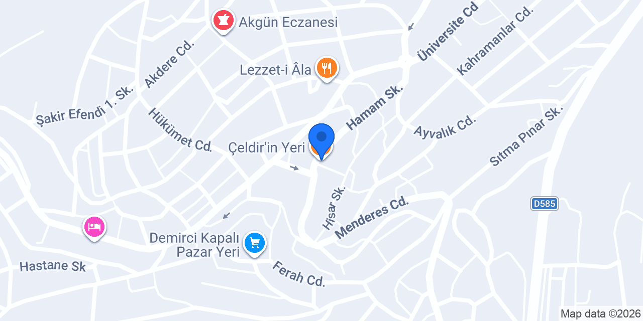 Çeldir'in Yeri konumu