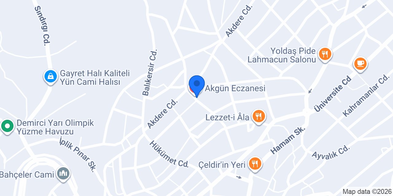 Akgün Eczanesi konumu