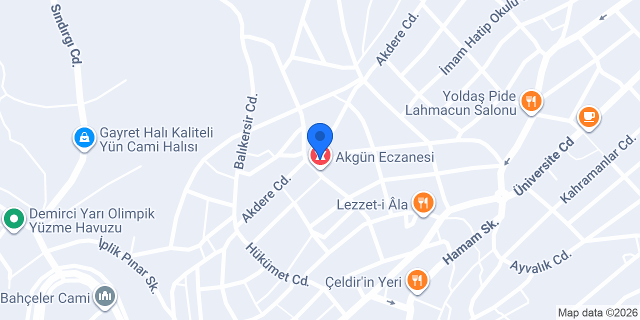 HEKİMOĞLU ECZANESİ konumu