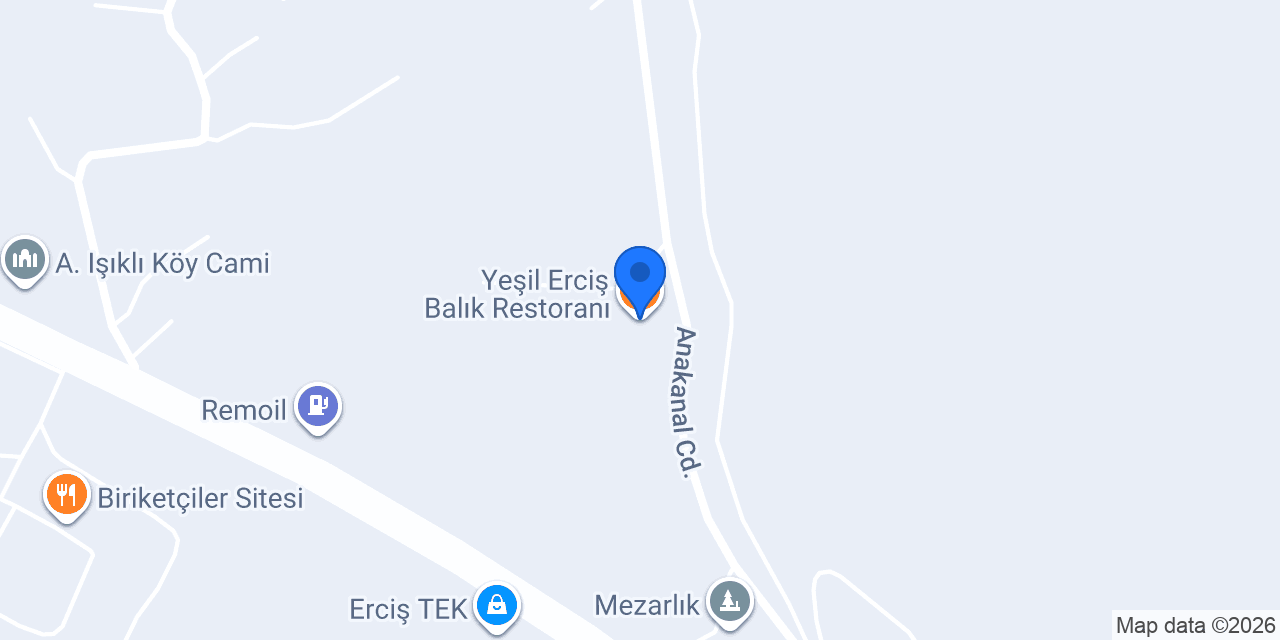 Yeşil Erciş Balık Restoranı konumu