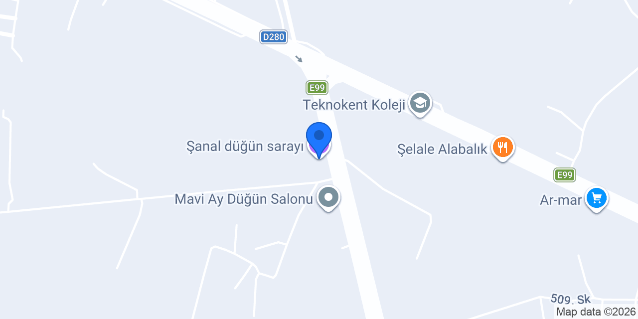 Şanal düğün sarayı konumu