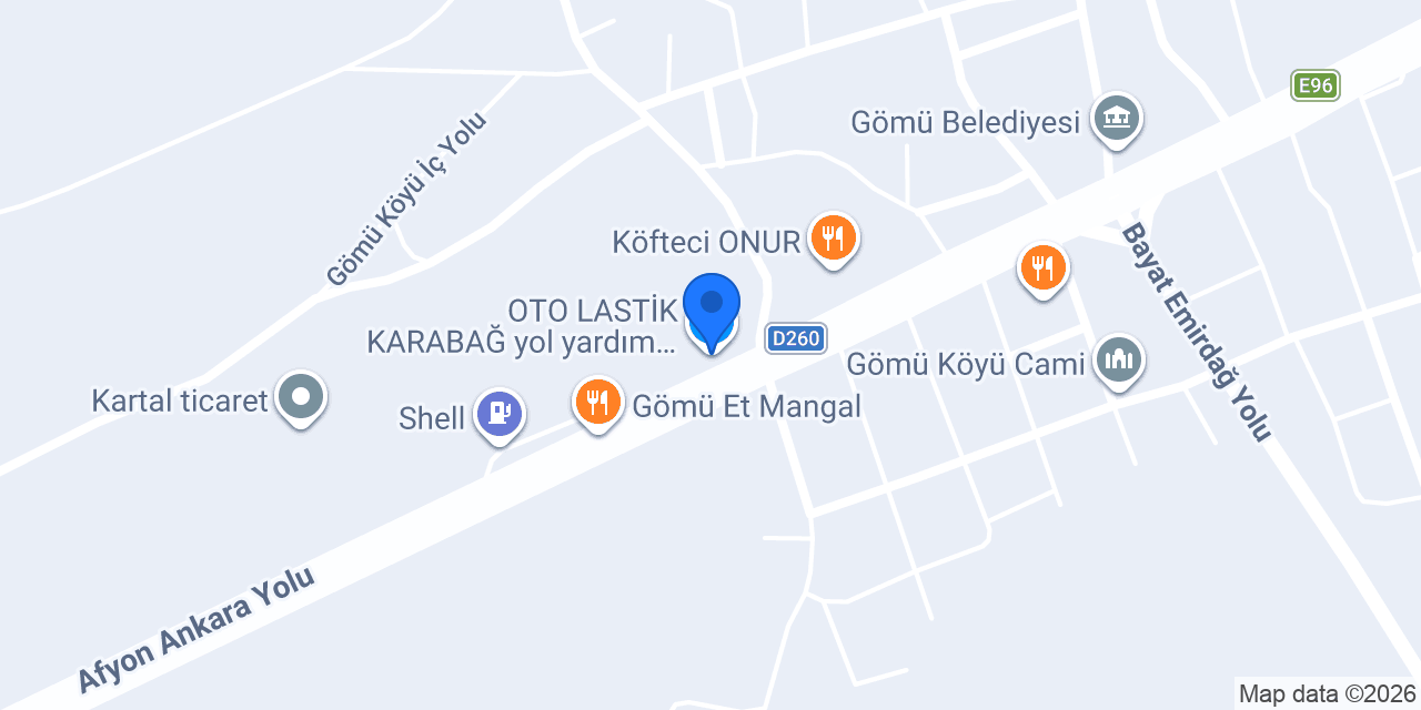 OTO LASTİK KARABAĞ yol yardım 7/24 konumu